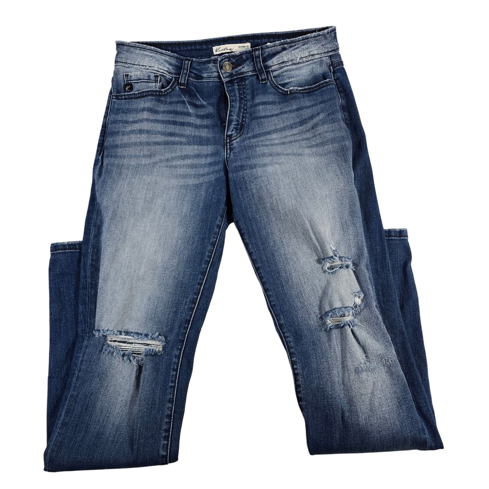 Kancan Jeans Womens Size 27 Blue Wash Distressed Skinny Jeans